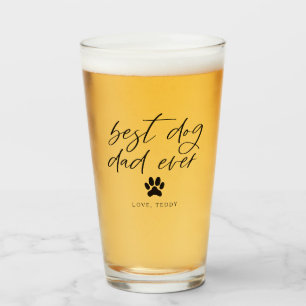 Best Dog Dad Ever Glass
