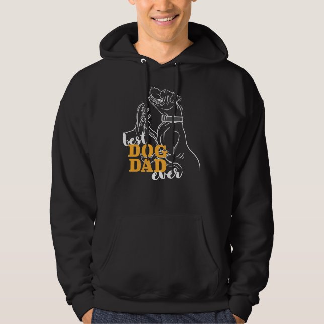 Best Dog Dad Ever I Best Pitbull Boxer Hoodie (Front)