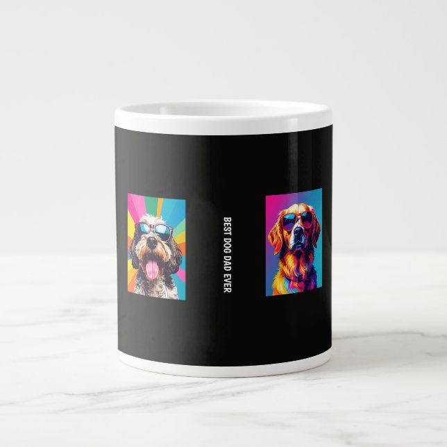 Best Dog Dad Ever Large Coffee Mug (Front)