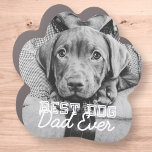 Best Dog Dad Ever Modern Custom Pet Photo Car Magnet<br><div class="desc">This simple and classic design is composed of serif typography and add a custom photo</div>