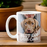 Best Dog Dad Ever Modern Custom Photo and Dog Name Coffee Mug<br><div class="desc">This simple and classic design is composed of serif typography and add a custom photo</div>