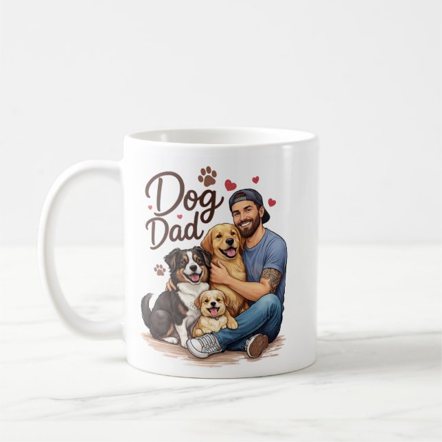 Best Dog Dad Ever Mug – Funny Gift for Proud Dog F (Left)