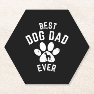BEST DOG DAD EVER PAPER COASTER