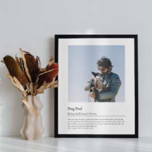 Best Dog Dad Ever Personalized Pet Photo  Poster