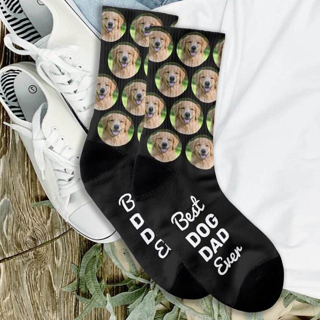 Best Dog Dad Ever Personalized Pet Photo Socks (Creator Uploaded)