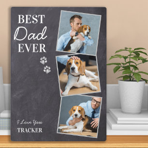Best Dog Dad Ever Pet Photo Father's Day Plaque