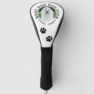 Best DOG DAD EVER Pet Photo Golf Head Cover