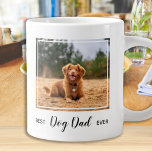 Best Dog Dad Ever Pet Photo Large Coffee Mug<br><div class="desc">Surprise the Dog Dad whether his birthday, Father's Day, or to get out of the dog house, with this super cute world's best dog dad coffee mug . Best Dog Dad Ever - Love, Personalize name . Personalize with the Dog Dad's favourite Pet Photos, and name . Great gift from...</div>