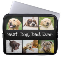 Best Dog Dad Ever Photo Collage in Black and White