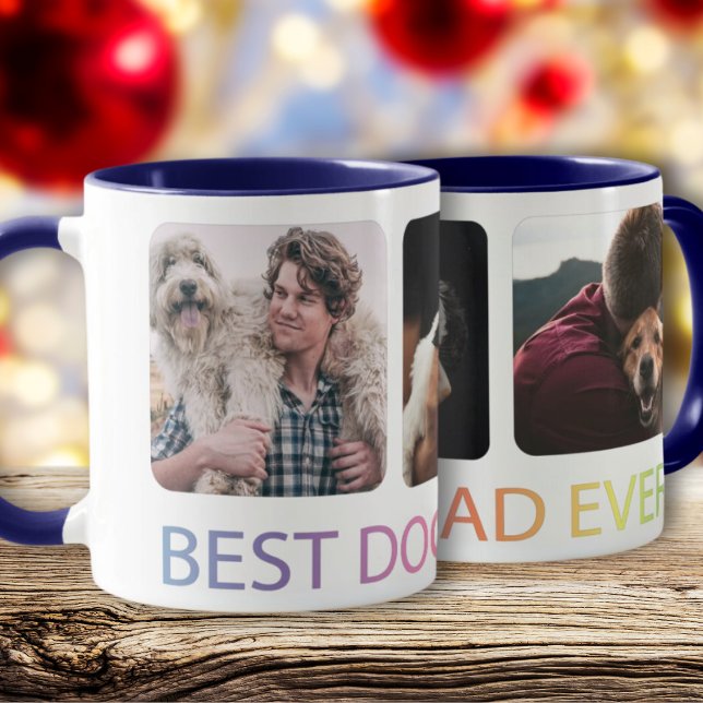 Best Dog Dad Ever Photo Collage Pet  Coffee Mug (Creator Uploaded)