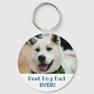 Best Dog Dad Ever Photo Keychain