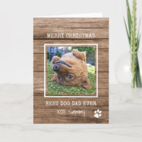 Best Dog Dad Ever Photo Merry Christmas
