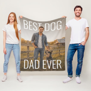 Best Dog Dad Ever PhotoPop Fleece Blanket