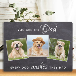 Best Dog Dad Ever Rustic Pet Photo Father's Day Plaque