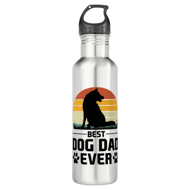 Best Dog Dad Ever T-Shirt 3 710 Ml Water Bottle (Front)