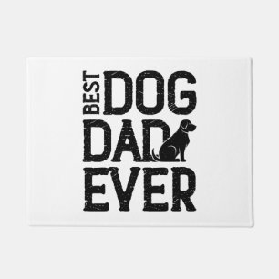 Best Dog Dad Ever T-Shirt Design (3) Doormat
