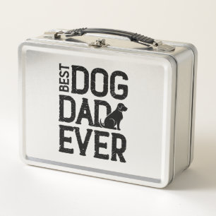 Best Dog Dad Ever T-Shirt Design (3) Metal Lunch Box