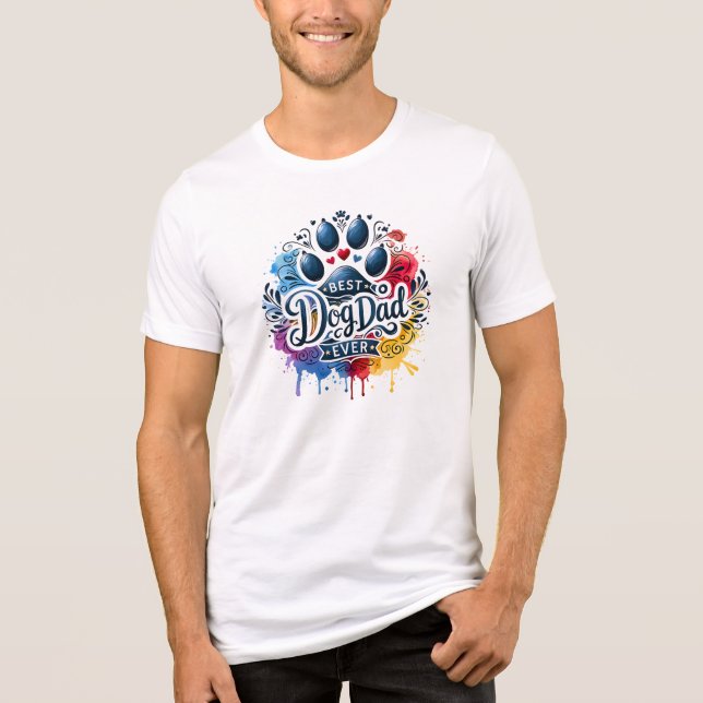 Best Dog Dad Ever  Tri-Blend Shirt (Front)