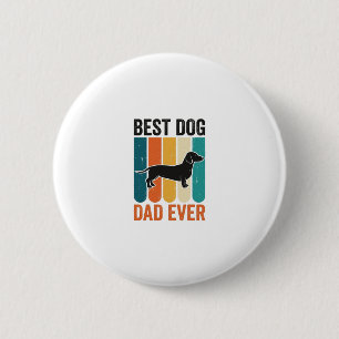 Best Dog Dad Ever Vintage Dachshund Shirt Design_1 2 Inch Round Button