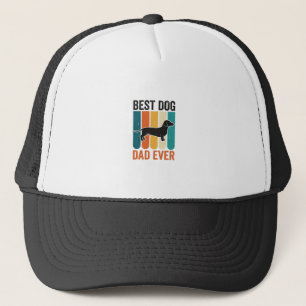 Best Dog Dad Ever Vintage Dachshund Shirt Design_1 Trucker Hat