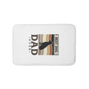 Best Dog Dad Ever Vintage Dog Lover Design_1 Bath Mat