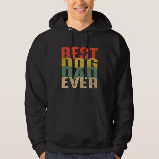 Best Dog Dad Ever Vintage Father's Day Retro Hoodie