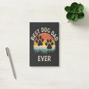 Best Dog Dad Ever Vintage Post-it Notes