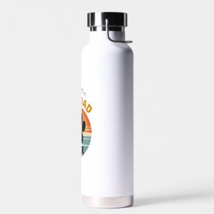 Best Dog Dad Ever Vintage Retro Paw Sunset Dog Lov Water Bottle