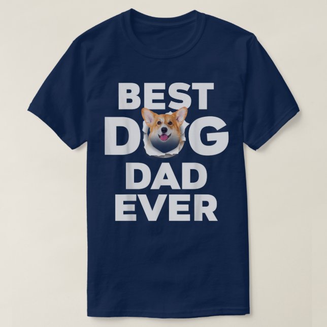 Best Dog Dad Ever Welsh Corgi Lovers  T-Shirt (Design Front)