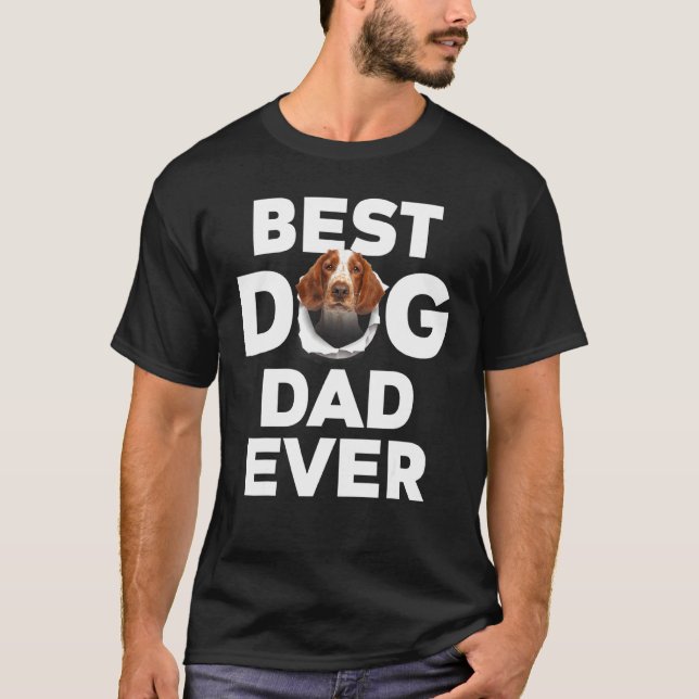 Best Dog Dad Ever Welsh Springer Spaniel T-Shirt (Front)