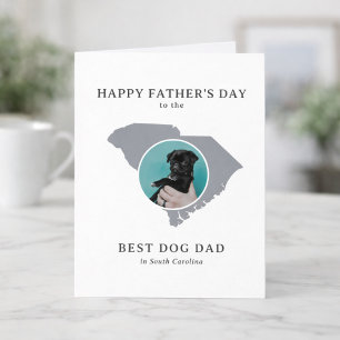 Best Dog Dad in South Carolina Photo Father’s Day  Holiday Card