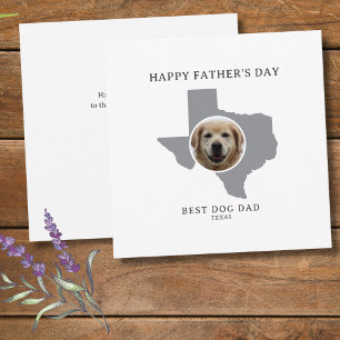 Best Dog Dad in Texas Father’s Day Photo Holiday Card