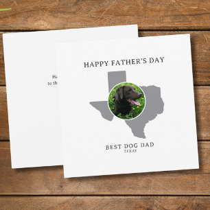 Best Dog Dad in Texas Photo Father’s Day  Holiday Card
