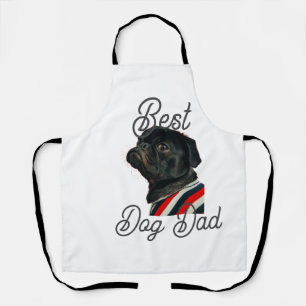 Best dog dad parents grandparents photo pet gray n apron