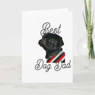 Best dog dad parents grandparents photo pet gray n card