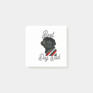 Best dog dad parents grandparents photo pet gray n post-it notes