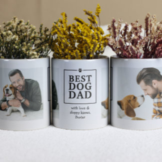 Best Dog Dad Paw Print 2-Photo Mug