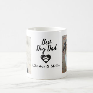 Best Dog Dad Personalized Pet Custom Photo Text Coffee Mug