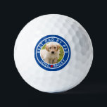 Best Dog Dad Photo By Par Name Golf Balls<br><div class="desc">Custom printed golf balls personalized with your special photo and custom text to make a one of a kind gift. Use the design tools to customize the message. You can leave this message or write your own -- and then personalize with initials and the photograph. A suggestion would be to...</div>
