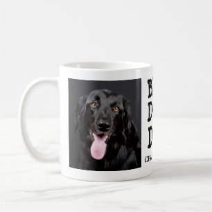 Best Dog Dad / Two Photo & Text Custom Coffee Mug
