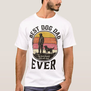 Best Dog Dad Vintage Sunset Vector Design_1 T-Shirt