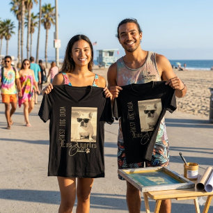 Best Dog Dada Custom Photo Los Angeles Black  T-Shirt