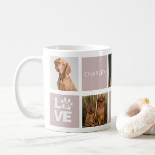 Best Dog Ever Blush Pink Personalized 5 Photo Mug