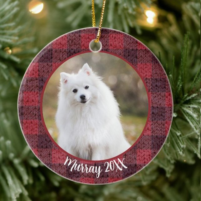 Best Dog Ever Custom Name Christmas Pet Gift  Ceramic Ornament (Creator Uploaded)