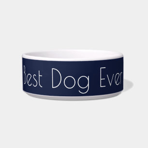Best Dog Ever Gifts for Dogs Christmas Navy Blue Bowl