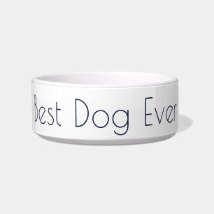 Best Dog Ever Gifts for Dogs Christmas White Blue Bowl