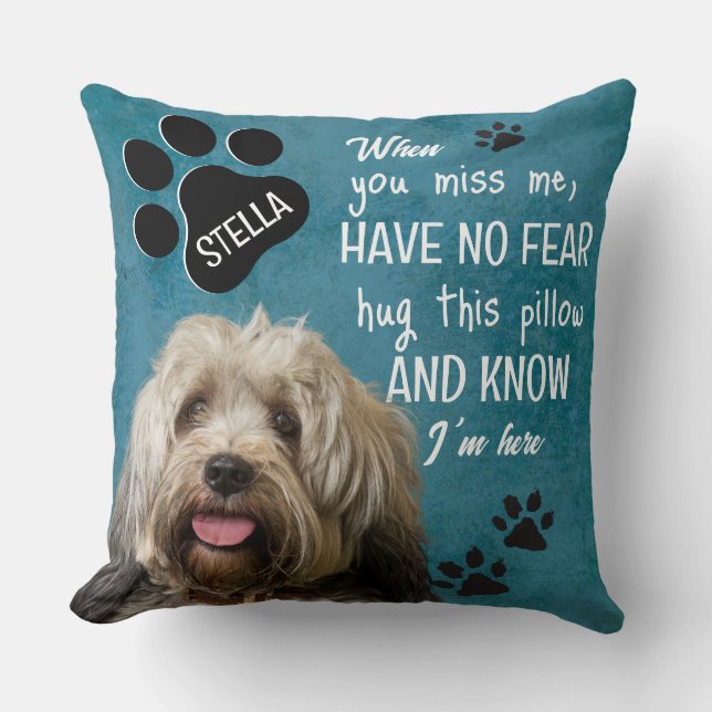 Best dog ever pet memorial throw pillow (Front)