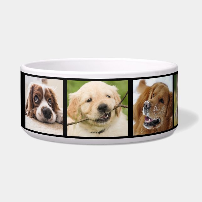 Best Dog Ever Photo Collage Fun Black White (Left)