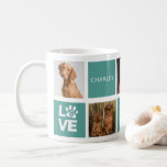 Best Dog Ever Teal  Personalized 5 Photo Mug<br><div class="desc">Personalized photo mug for all dog lovers with your own custom photos of your favourite four legged friend and a customizable script in a beautiful elegant font. Check out our store for more items from this collection and for more colour options.</div>