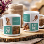 Best Dog Ever Teal  Personalized 5 Photo Mug<br><div class="desc">Personalized photo mug for all dog lovers with your own custom photos of your favourite four legged friend and a customizable script in a beautiful elegant font. Check out our store for more items from this collection and for more colour options.</div>